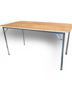 Mesa casino 240x75x75 - formalita roble - estructura gris mercurio